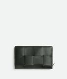  Ví Nam Bottega Veneta Cassette Zip Around Wallet 'Dark Green' 