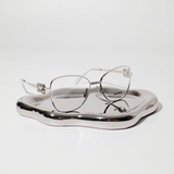  Kính Nữ Miu Miu Butterfly Silver Geometric Eyeglasses 'Silver' 