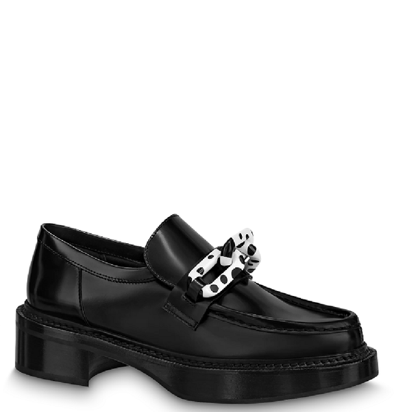  Giày Nữ Louis Vuitton X YK Academy Loafers 'Silver Black' 