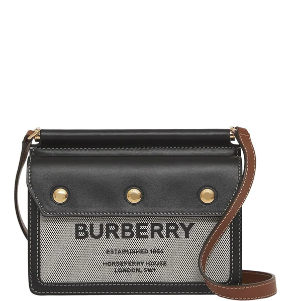  Túi Nữ Burberry Mini Horseferry 'Black Tan' 