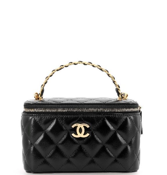  Túi Nữ Chanel Vanity Handle 'Gold Black' 