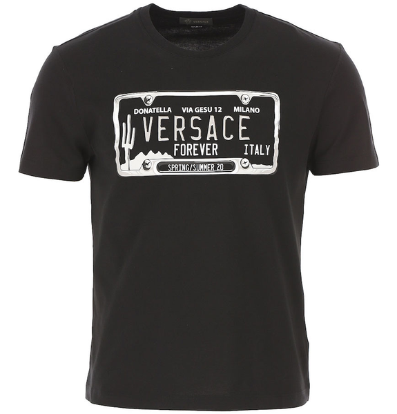  Áo Nam Versace Logo Printed Tee 'Black' 