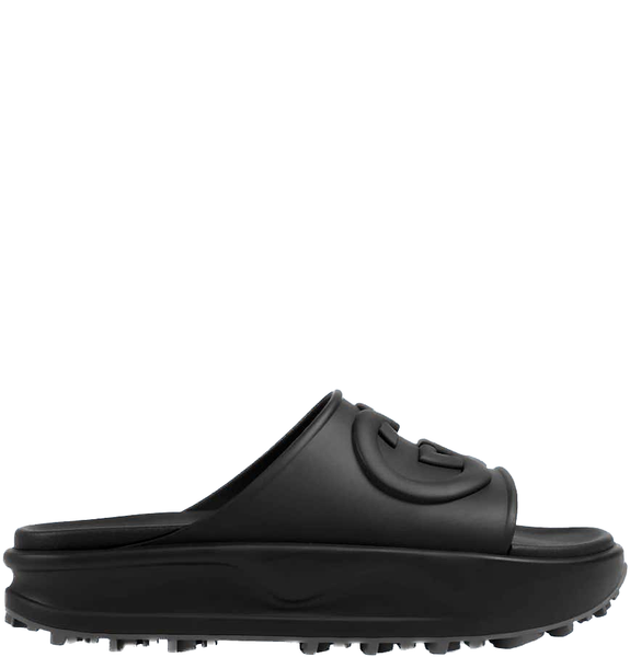  Dép Nam Gucci Interlocking G Slide 'Black' 