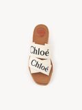  Dép Nữ Chloe Woody Wedge Espadrille 'White' 