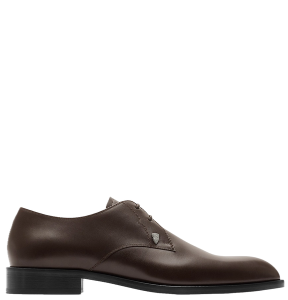  Giày Nam Burberry Leather Carlyle Derby Shoes 'Log' 
