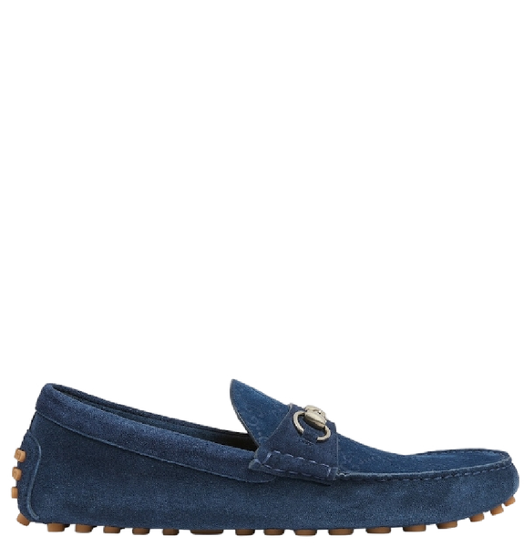  Giày Nam Gucci Driver With Horsebit 'Blue' 