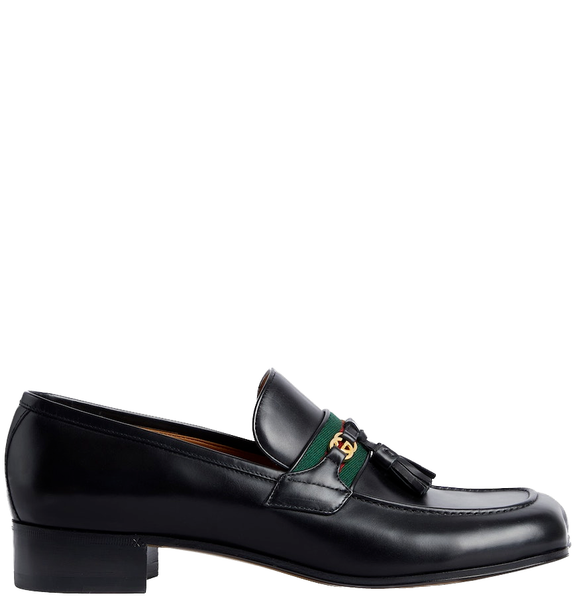  Giày Nam Gucci Loafer With Tassels 'Black' ‎ 