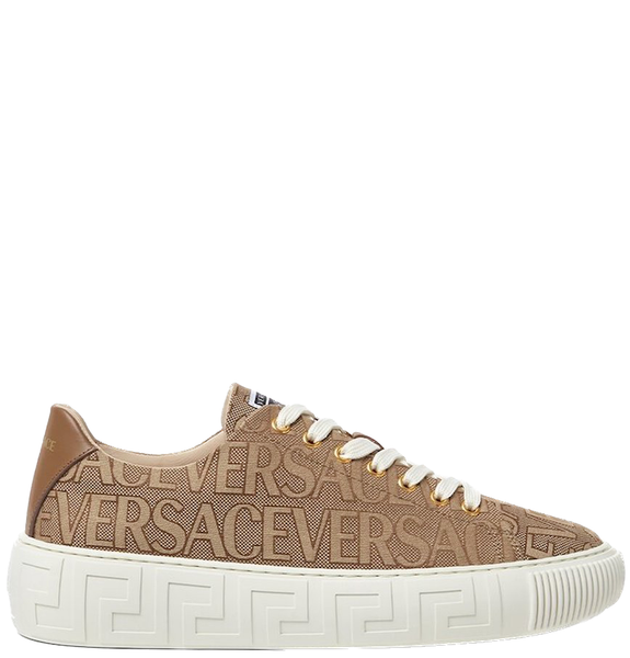  Giày Nam Versace Allover Greca 'Brown' 