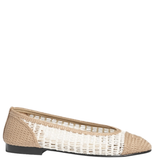  Giày Nữ Chanel Ballet Flats Raffia 'White' 