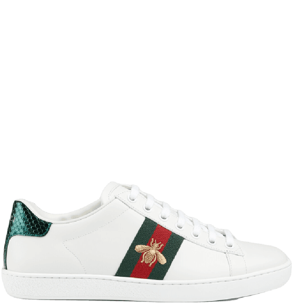  Giày Nữ Gucci Ace Sneaker With Bee 'White' 