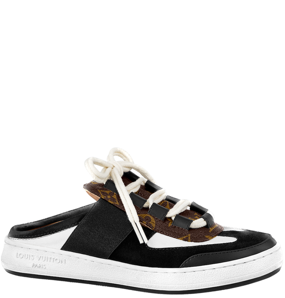  Giày Nữ Louis Vuitton Lous Open Back Trainers 'Black' 