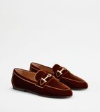  Giày Nữ Tod's Loafers In Velvet 'Brown' 