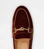  Giày Nữ Tod's Loafers In Velvet 'Brown' 