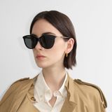  Kính Nữ Burberry Tubular Round Sunglasses​ 'Black' 