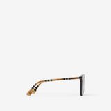  Kính Nữ Burberry Tubular Round Sunglasses​ 'Black' 