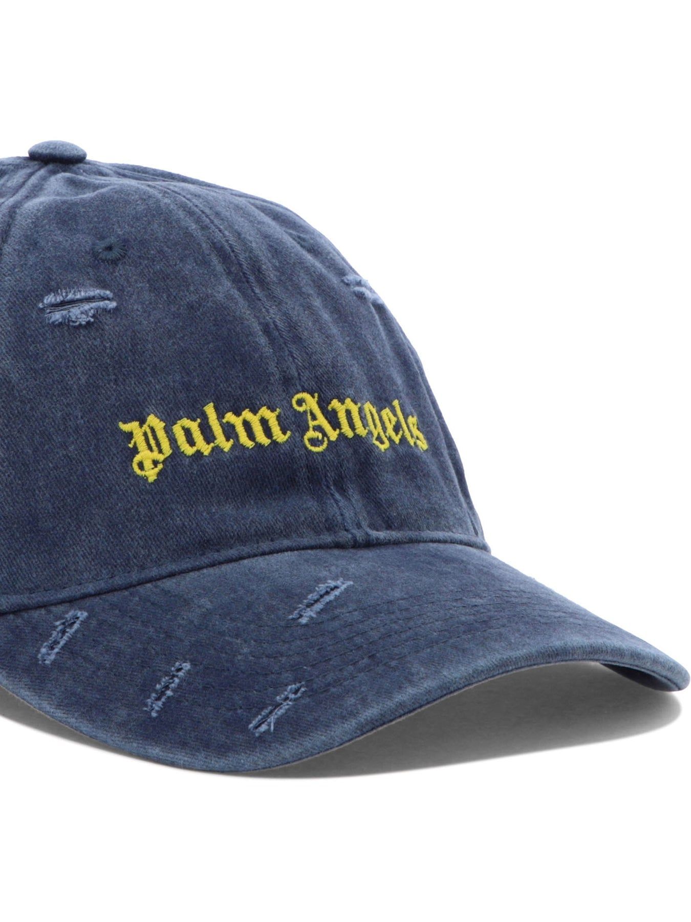  Mũ Palm Angels Ripped Logo Cap 'Navy' 