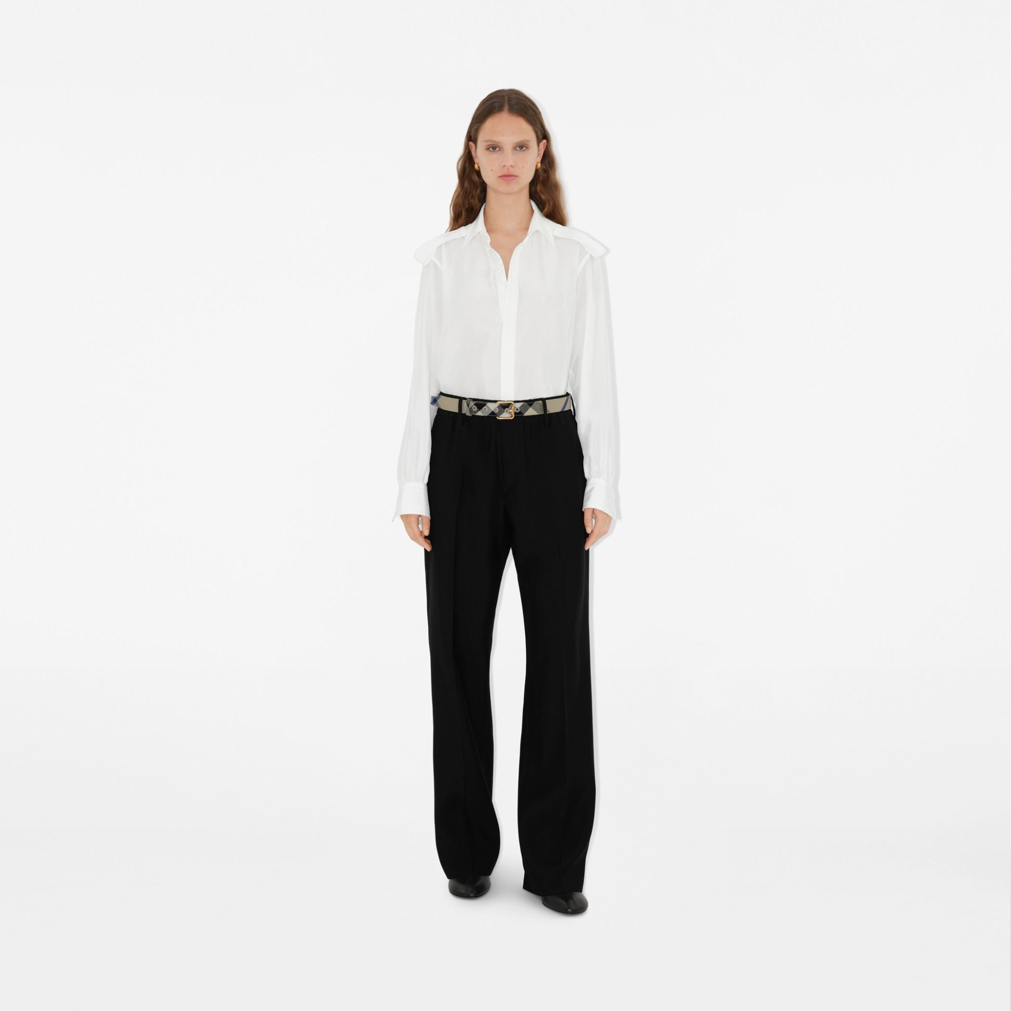  Thắt Lưng Nữ Burberry Check B Buckle Belt 'Lichen' 