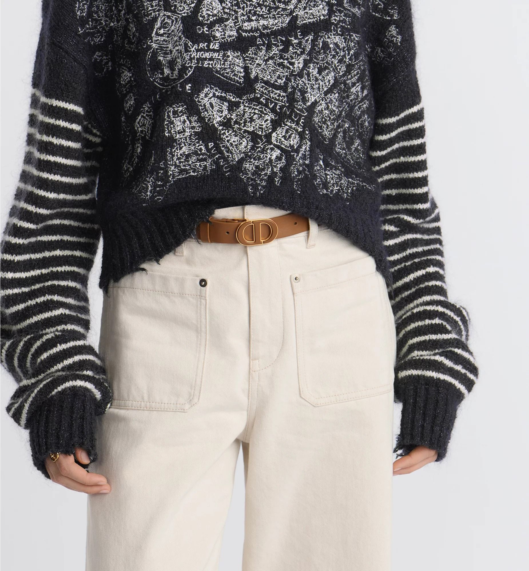  Thắt Lưng Nữ Dior 30 Montaigne Belt 'Brown' 