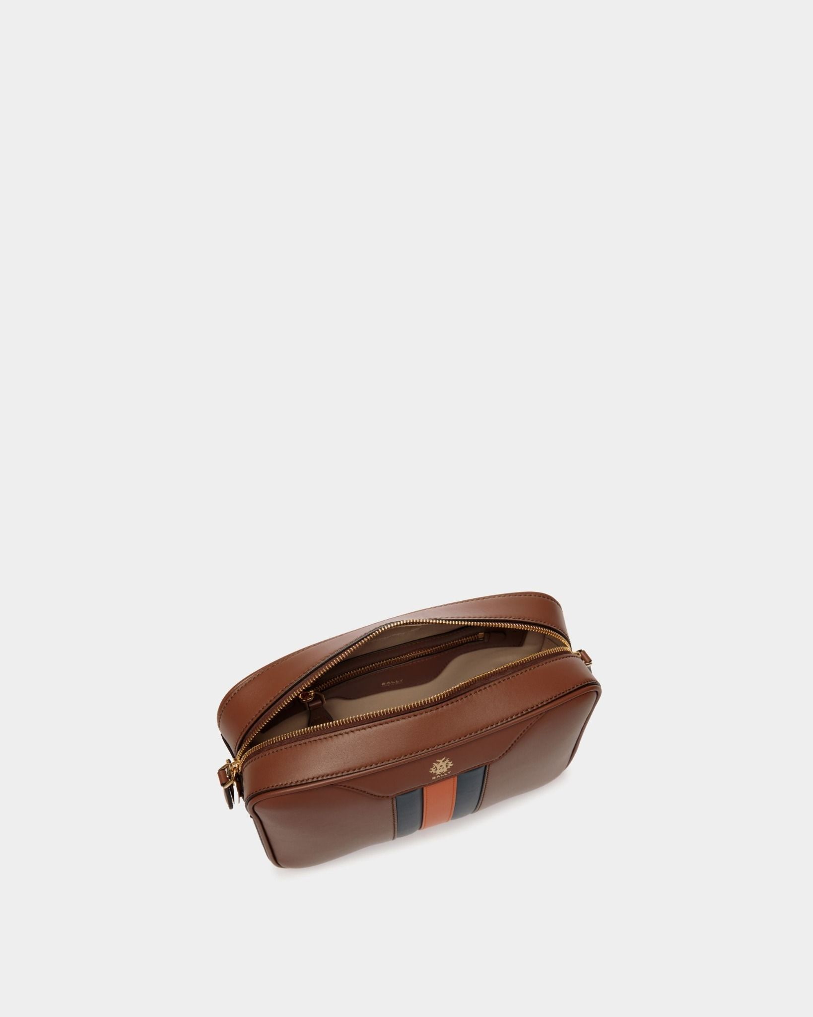  Túi Bally Beckett Crossbody Bag In Leather 'Brown' 