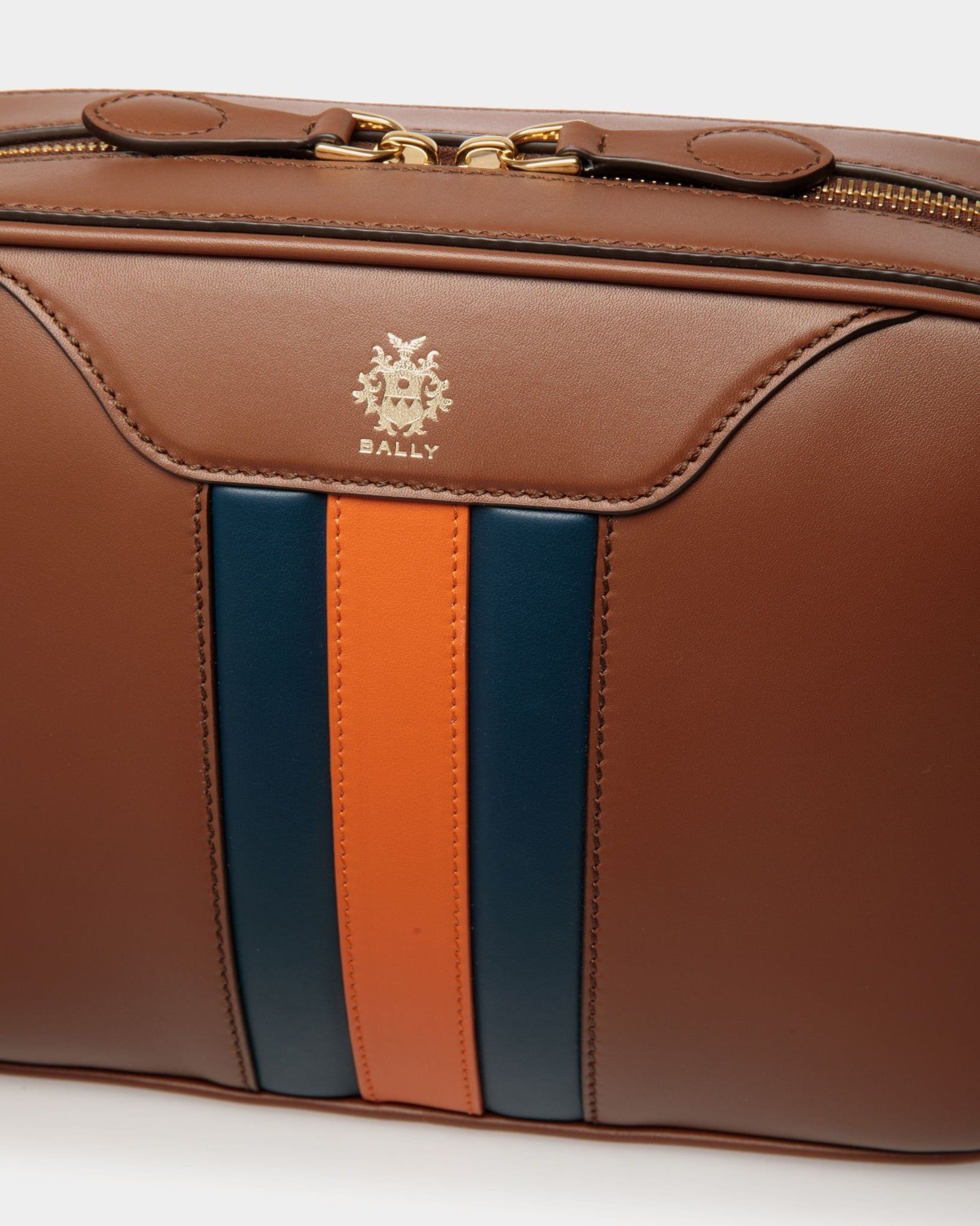  Túi Bally Beckett Crossbody Bag In Leather 'Brown' 