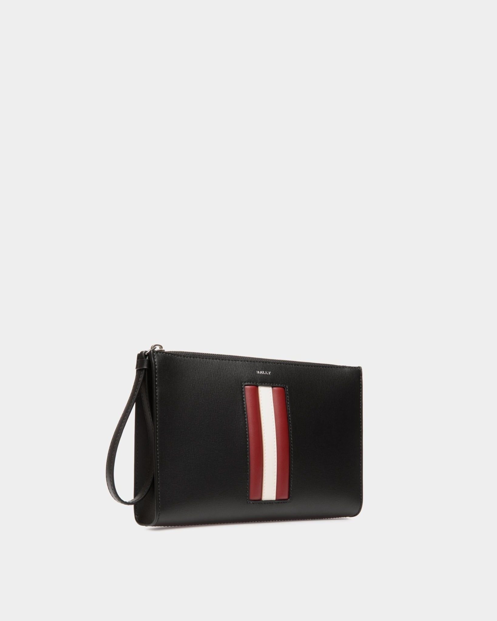  Túi Bally Mythos Pouch In Recycled Leather 'Black' 