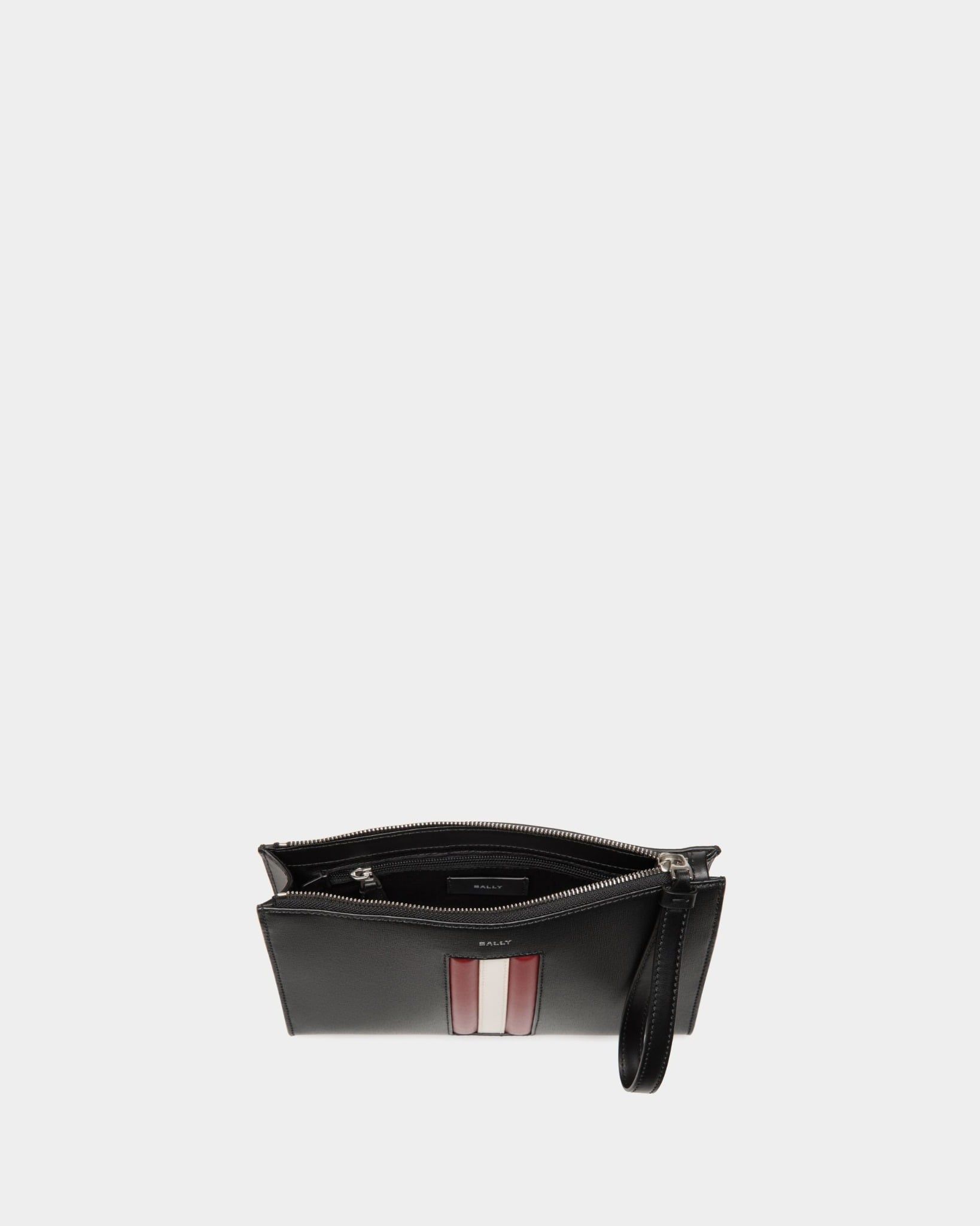 Túi Bally Mythos Pouch In Recycled Leather 'Black' 