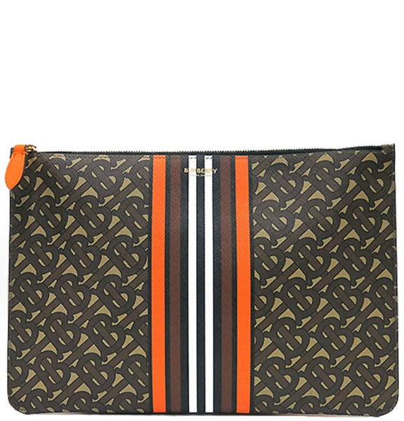  Túi Burberry Monogram Zipper PVC Clutch 'Multicolor' 