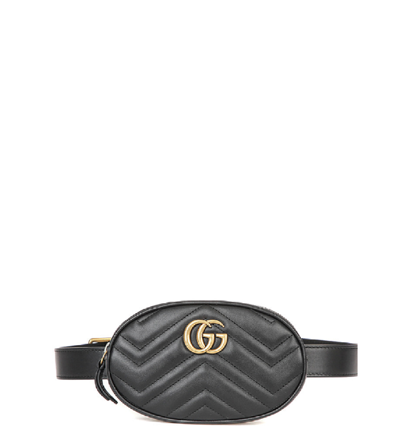  Túi Nữ Gucci Logo Detail Chevron Quilted 'Black' 