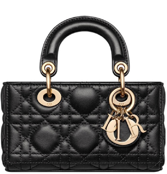  Túi Nữ Dior Micro Lady D-joy Bag 'Gold Black' 