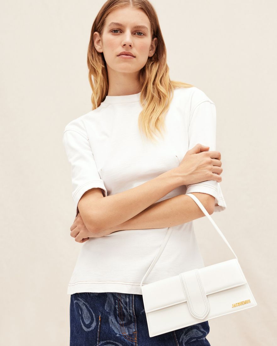  Túi Nữ Jacquemus Le Bambino Long 'White' 