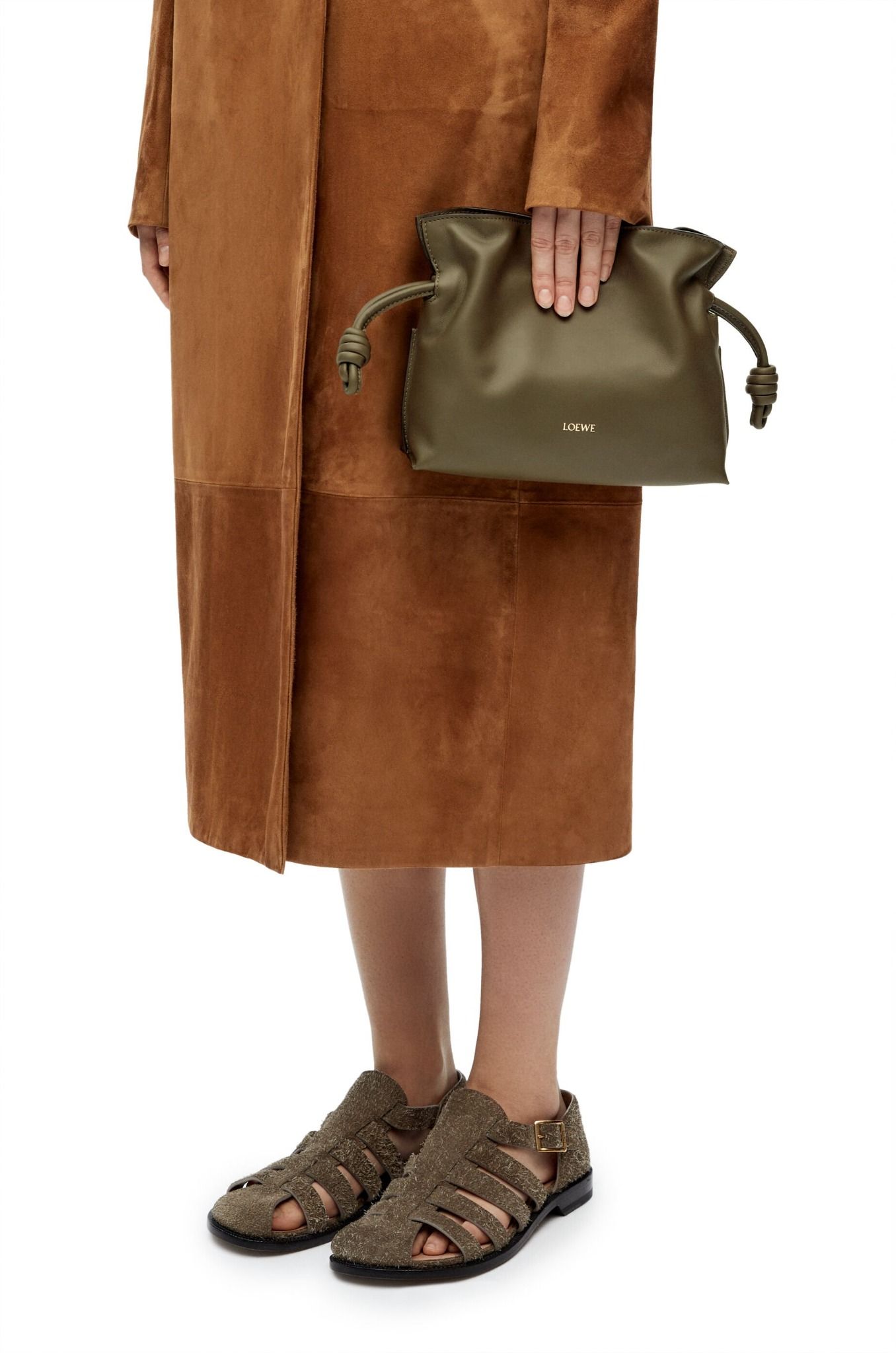  Túi Nữ Loewe Mini Flamenco Clutch 'Khaki Green' 