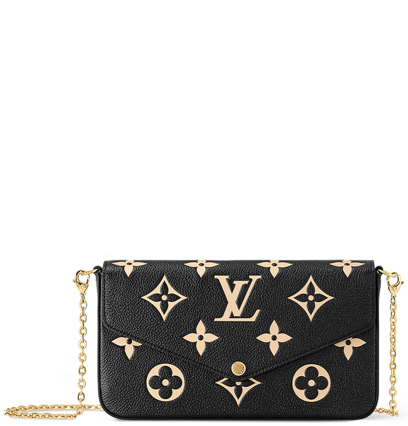  Túi Nữ Louis Vuitton Felicie Pochette 'Black Beige' 