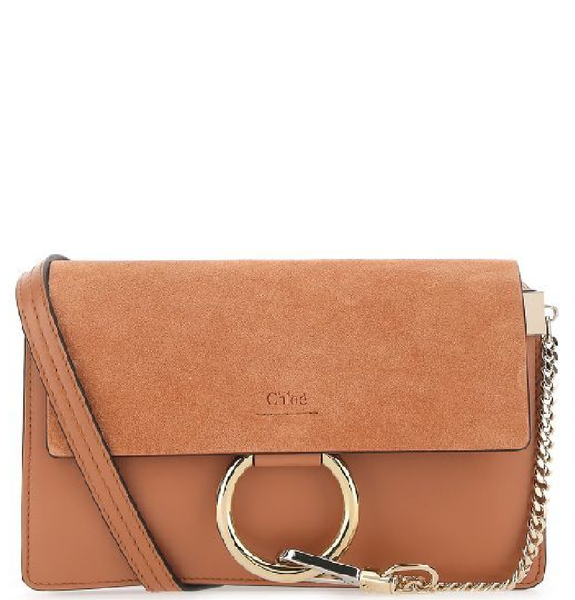  Túi Nữ Chloe Faye Small Shoulder Bag Muted Brown 'Tan' 