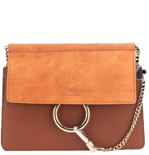  Túi Nữ Chloe Faye Two-Tone Bag In 'Brown' 