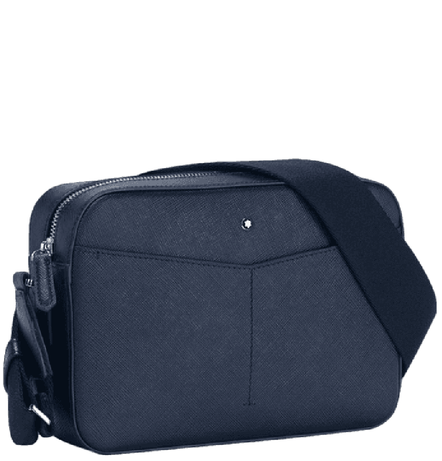 Túi Nam Montblanc Sartorial Zip Top Messenger Cotton 'Blue' 128565 – LUXITY