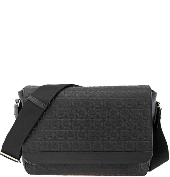  Túi Nam Salvatore Ferragamo Gancini Messenger 'Black' 