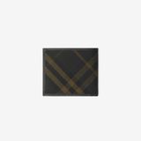  Ví Nam Burberry Check Bifold Coin Wallet 'Shadow' 