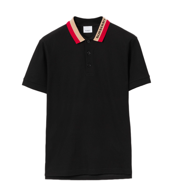  Áo Nam Burberry Logo Detail Cotton Piqué Polo Shirt 'Black' 