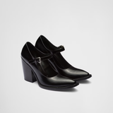  Giày Nữ Prada Brushed Leather Pumps 'Black' 