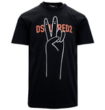  Áo Nam Dsquared2 Logo Printed 'Black' 