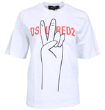  Áo Nam Dsquared2 Logo Printed 'White' 