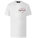  Áo Nam Dsquared2 Logo Printed 'White' 