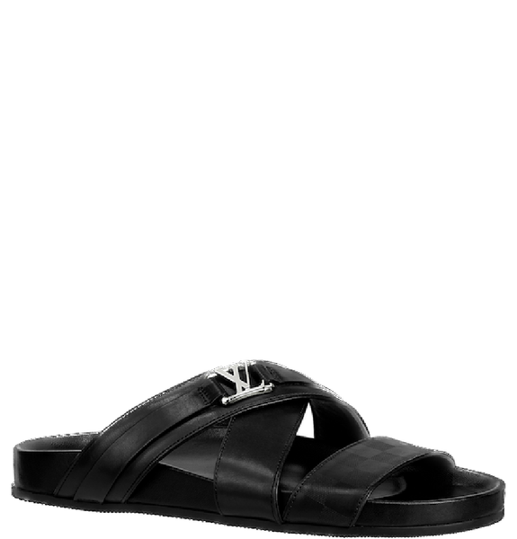  Dép Nam Louis Vuitton Mirabeau Mules 'Black' 