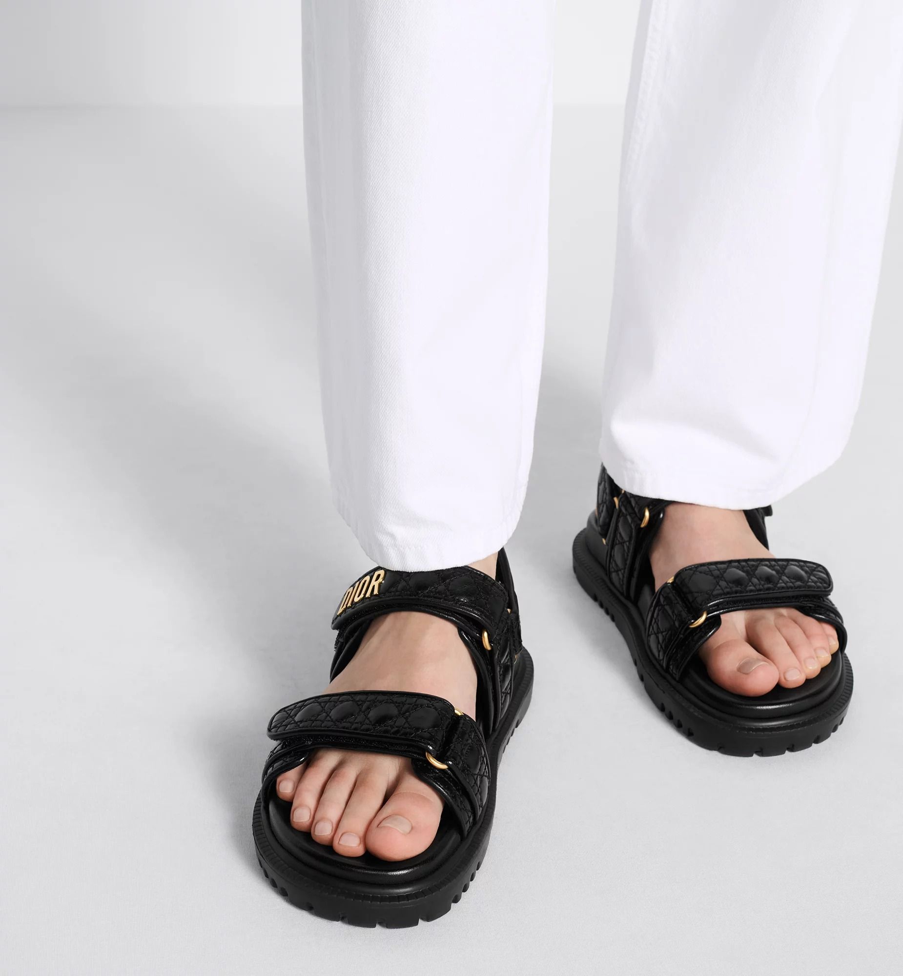  Dép Nữ Dior Dioract Sandal 'Black' 