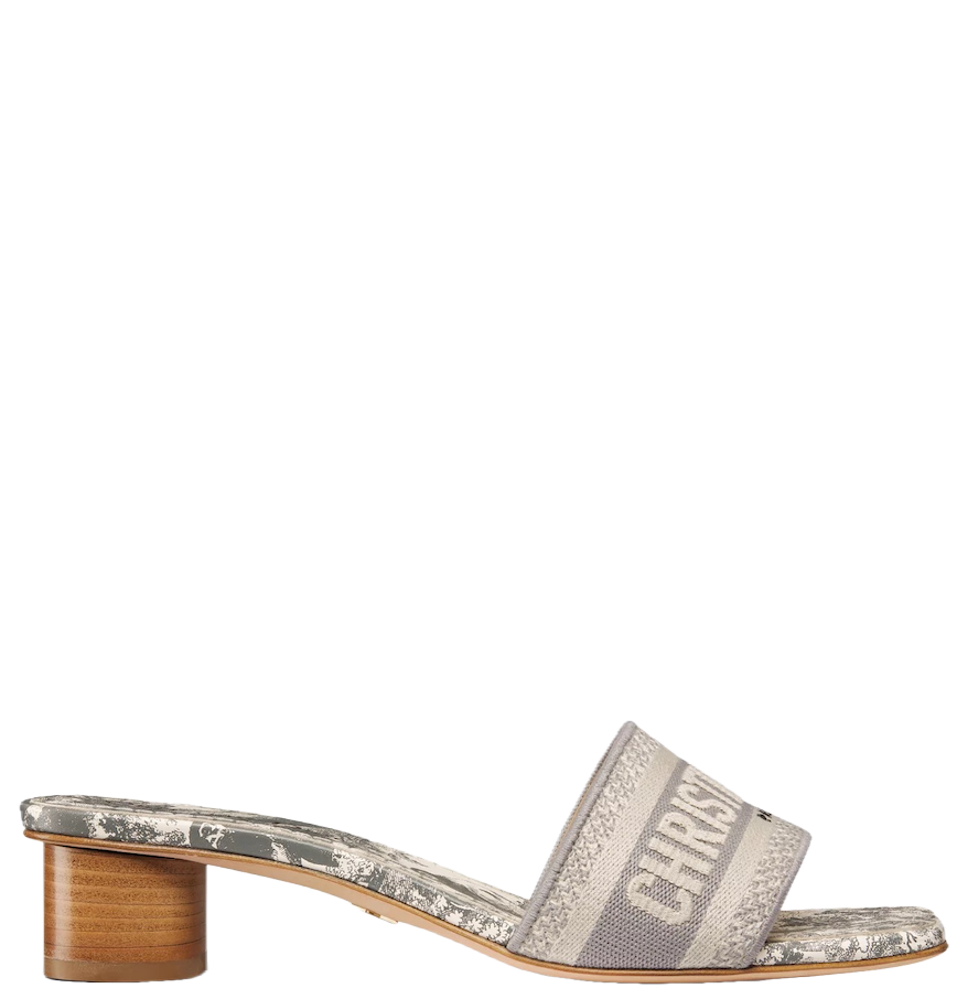  Dép Nữ Dior Dway Heeled Slide 'Gray' 