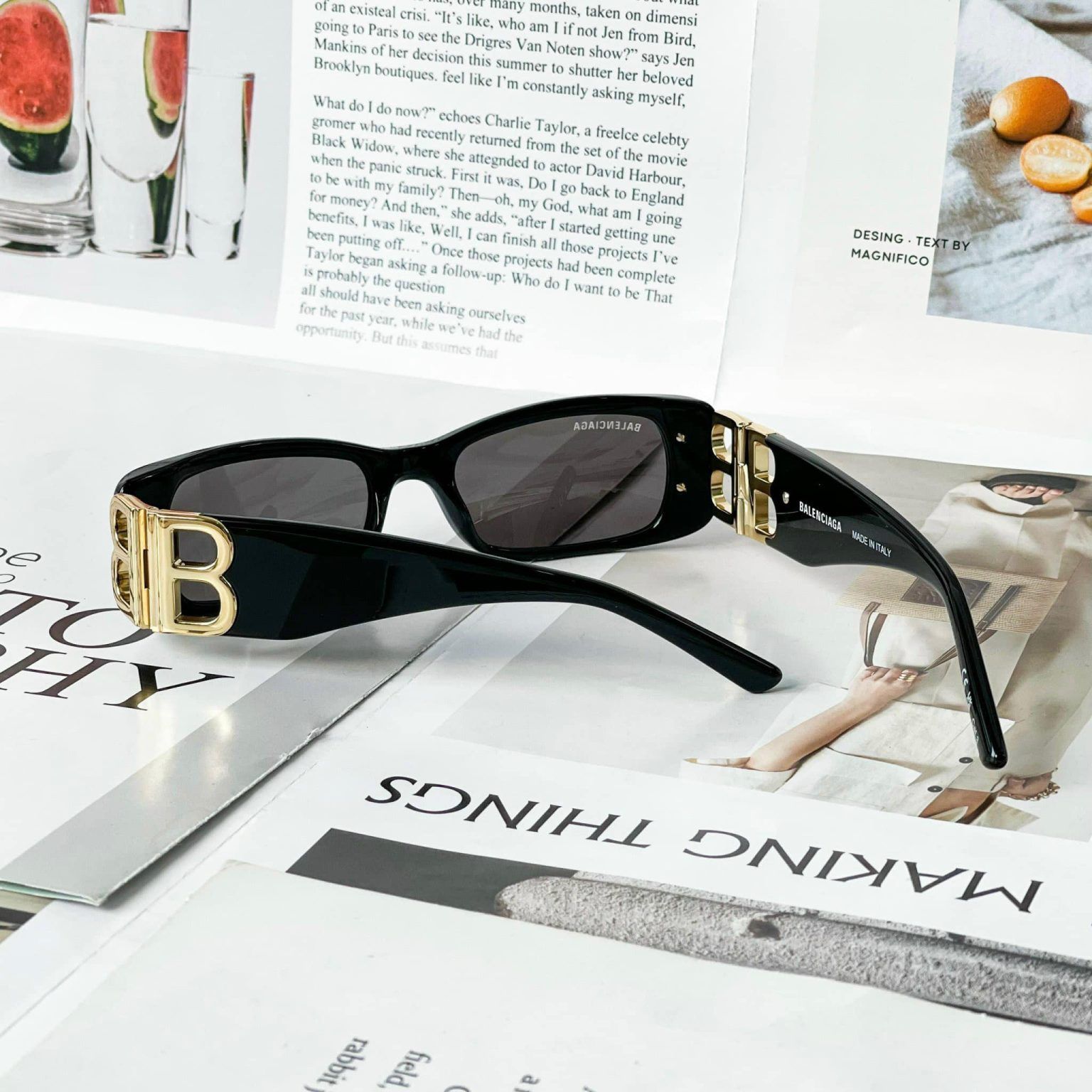  Kính Nữ Balenciaga Sunglasses 'Black' 