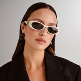  Kính Nữ Gucci Oval Sunglasses 'Cream' 