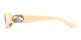  Kính Nữ Gucci Oval Sunglasses 'Cream' 