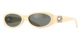  Kính Nữ Gucci Oval Sunglasses 'Cream' 