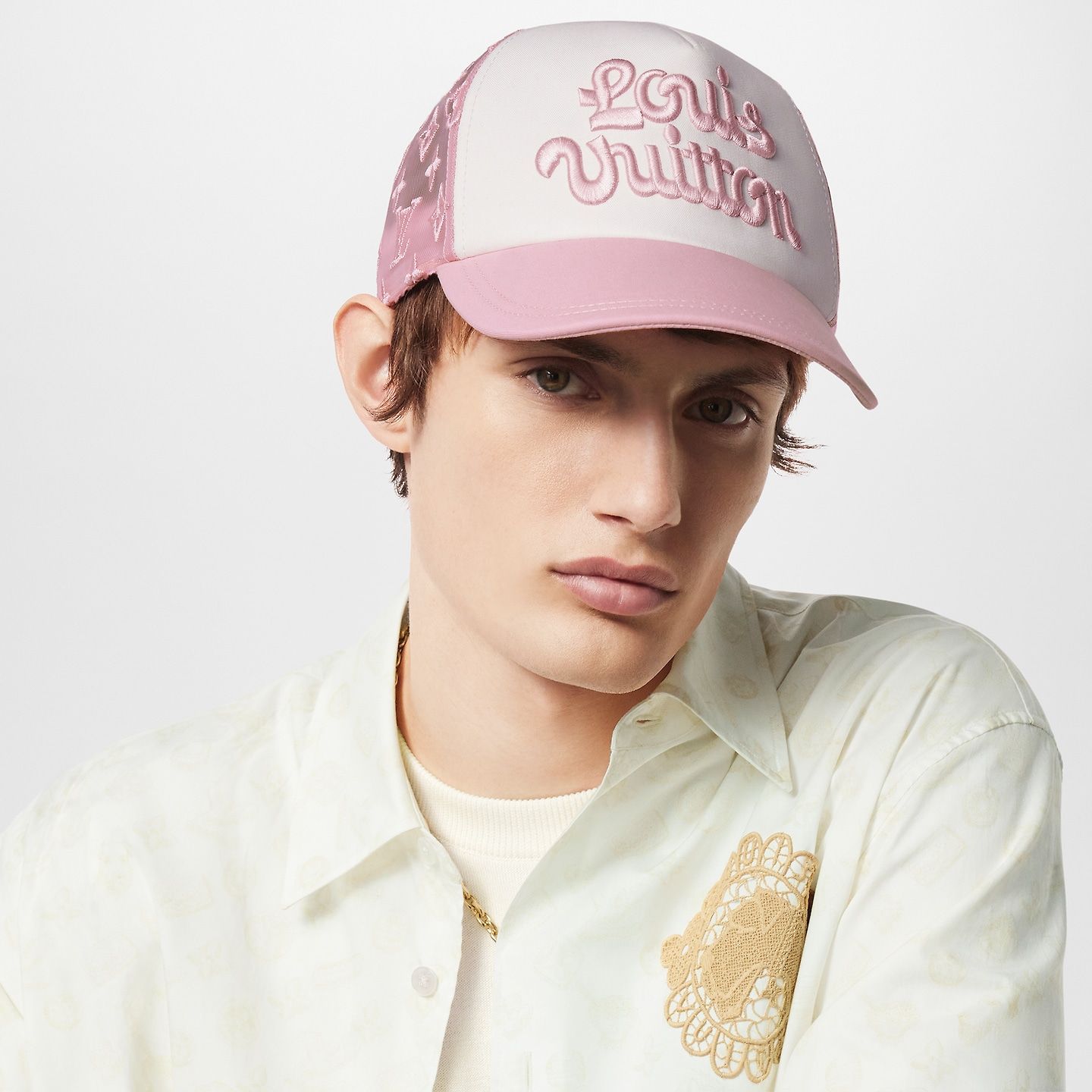  Mũ Louis Vuitton Mesh Signature Cap 'Pink' 